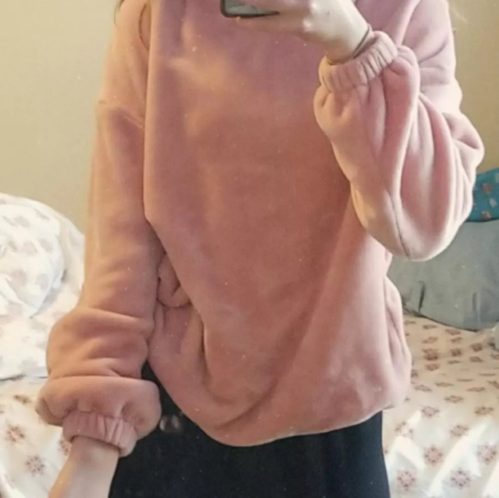 Pink fuzzy sweatshirt